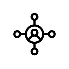 social network line icon