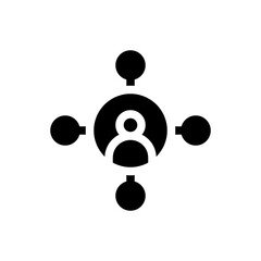 social network glyph icon