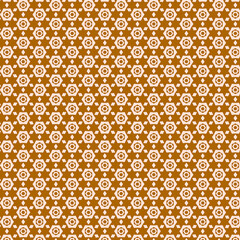 Abstract mosaic pattern with geometric hexagon motifs in warm autumn earth tones