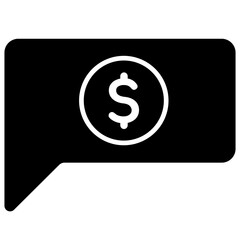 Obraz premium Globo de diálogo. Dólar.