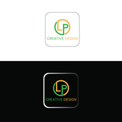 LP letter vector logo design icon design images vector stock templates