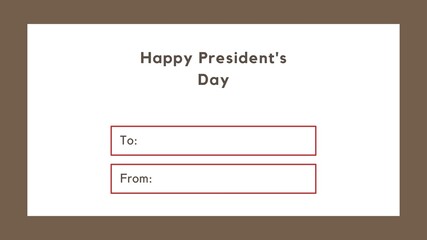 Happy President's Day wish image with simple background