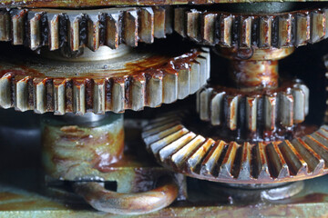 Gearboxes. Reducer. Mechanical equipment for changing the speed of rotation.