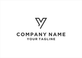initial Letter VY Logo Design Vector	
