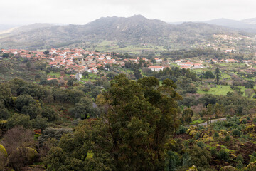 Fototapeta na wymiar Landscape from Monsanto in Portugal.