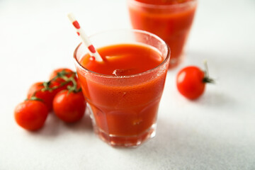 Refreshing tomato juice or cocktail