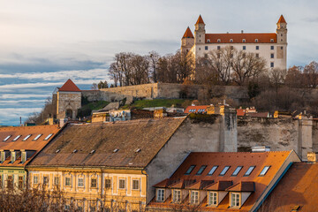 Old town of Bratislava, Bratislava Castle, Saint Martin Church, Slovakia