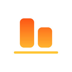vertical alignment flat gradient icon