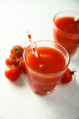 Refreshing tomato juice or cocktail