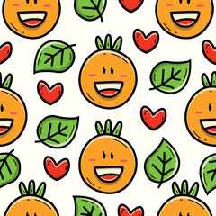 Orange character cartoon pattern illustration design