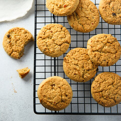 Traditional homemade oatmeal cookies