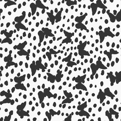 Seamless pattern with funny colorful Butterflies, flowers. Color flat vector illustration for invitation, poster, card, textile, fabric. Butterfly graphic design print. Trendy animal motif wallpaper