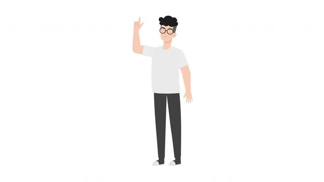 Man Presenting Gesture