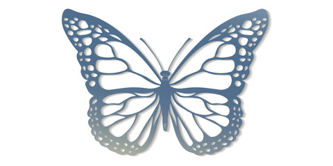 Obraz na płótnie Canvas Art butterfly paper-cut. Elegant design element for greeting cards, wedding and invitation card. Paper cut abstract background. Butterfly graphic design print