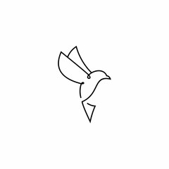 continuous line drawing bird flying	