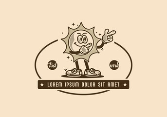 Mascot character illustration of happy sun