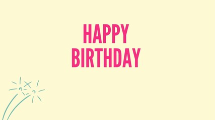 Happy Birthday Day wish with fireworks