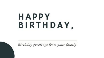 Happy Birthday Day wish image with simple and round edge background