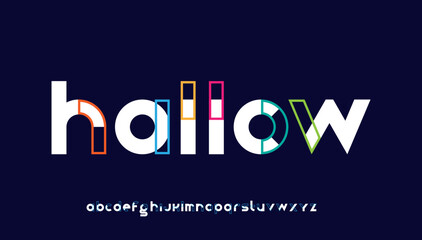 hollow stylish bold small alphabet letter logo design - obrazy, fototapety, plakaty