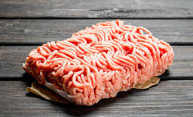 Raw minced beef.