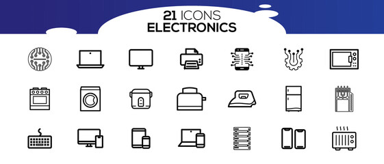ELECTRONICS ICON SET DESIGN