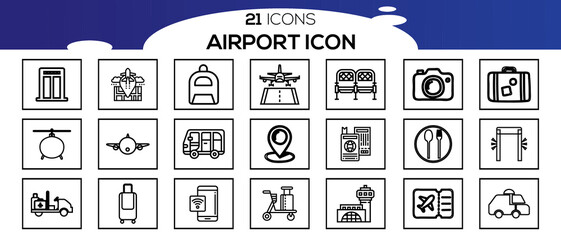 AIRPORT ICON SET DESIGN