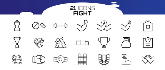 FIGHT ICON SET DESIGN