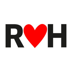 Best couple name R love H on Transparent Background