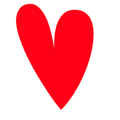 Red Heart Symbol on Transparent Background