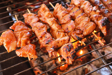 Chicken kebab braai. 
