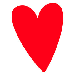 Red Heart Symbol on Transparent Background