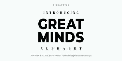 Modern Bold Font. Regular Italic Number Typography urban style alphabet fonts for fashion, sport, technology, digital, movie, logo design, vector illustration