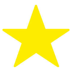 Star Shape Symbol on Transparent Background