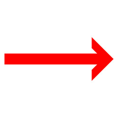 Directional Arrow Symbol on Transparent Background