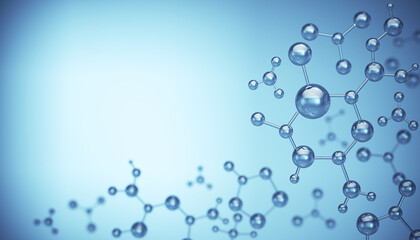 molecule or atom, Abstract structure for Science or medical background, 3d illustration.