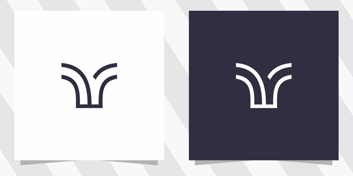 letter yf fy logo design