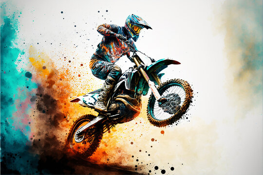 motocicleta em a&ccedil;&atilde;o corrida em competi&ccedil;&atilde;o 