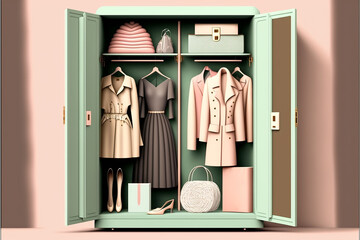 closet moderno de mulher designer 