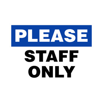 Staff only label sign on Transparent Background