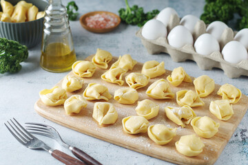 Tortellini - dumplings typical dish from Italian cuisine