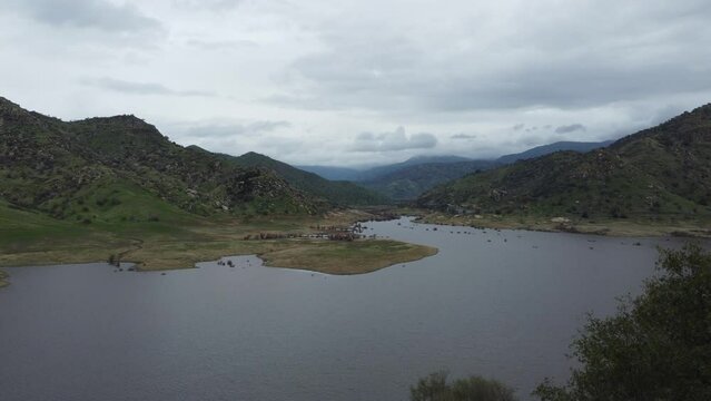 Lake Kaweah In Three Rivers, California. 