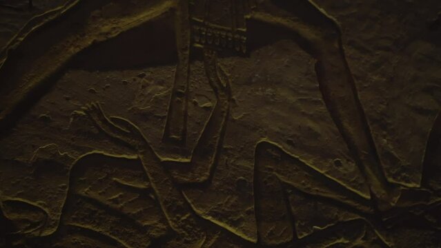 Ancient Hieroglyph Carvings inside Abu Simbel Temple