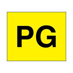 Parental Guidance sign on Transparent Background