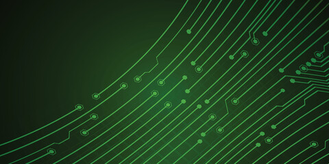 Green abstract technology digital background
