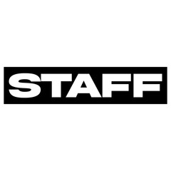 Staff text label on Transparent Background