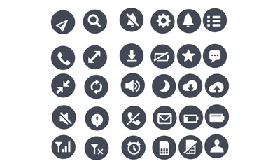  Phone Indicator Icons vector design 