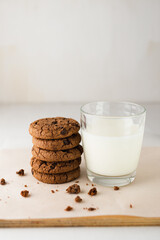 cookies with a glass of milk
