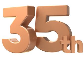 Happy Anniversary Number Gold