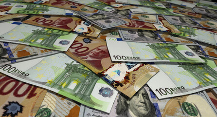 Canada Canadian dollar 100 CAD banknote money 3d illustration