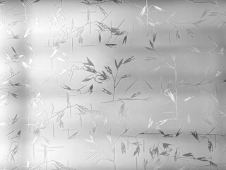 Background of frosted glass with leaf pattern